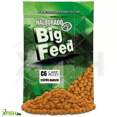 haldorádó big feed - c6 pellet - csípős barack 700g 6mm