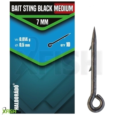 Haldorádó Bait Sting Black Medium Fekete Csalitüske 7mm 10db/csomag