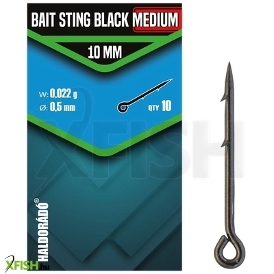 Haldorádó Bait Sting Black Medium Fekete Csalitüske 10mm 10db/csomag
