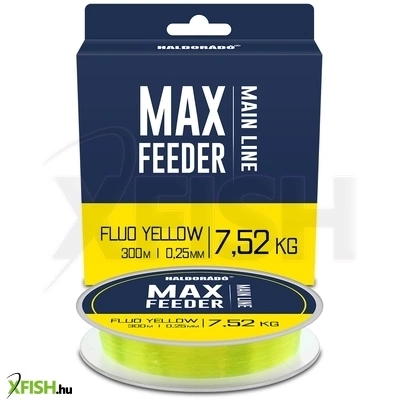 Haldorádó Max Feeder Fluo Yellow Monofil Horgász Zsinór 300m 0.25mm 7.52Kg