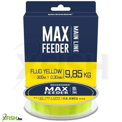 Haldorádó Max Feeder Fluo Yellow Monofil Horgász Zsinór 300m 0.30mm 9.85Kg
