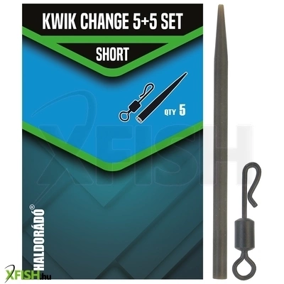 Haldorádó Kwik Change Set Short Extra Gyors Horogelőke Kapocs Gumikúp Rövid 5+5db/csomag