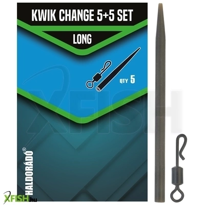 Haldorádó Kwik Change Set Long Extra Gyors Horogelőke Kapocs Gumikúp Hosszú 5+5db/csomag