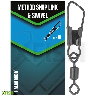 Haldorádó Method Snap Link Swivel Karabineres Forgókapocs S-es 10db/csomag
