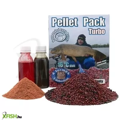 Haldorádó Pellet Pack Turbo - Fagyos Ponty 800 g pellet, 100 g pellet ragasztó por, 100 ml pellet juice aroma, 100 g Mikro Pellet Mix