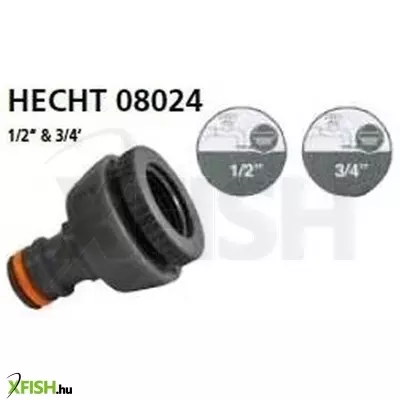 Hecht 08024 - locsoló tömlővég csatlakozó 1/2   3/4