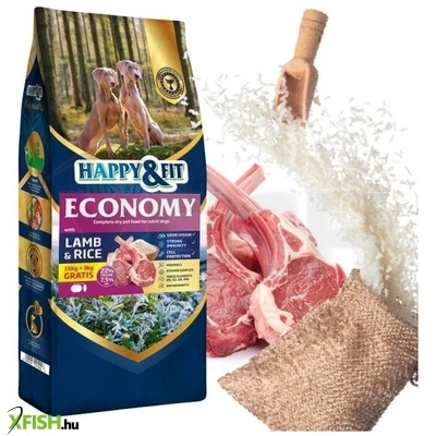 Happy Fit Natural Economy Adult Száraztáp Bárány Rizs 18000g
