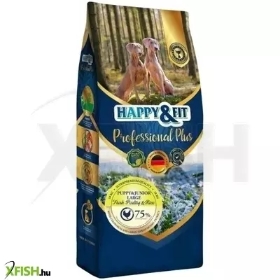 Happy&Fit Professional Plus Puppy & Junior Fresh Poultry & Rice Large 18kg
