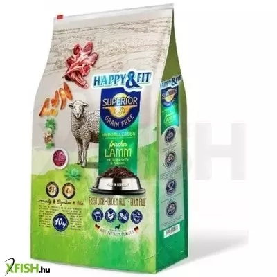 happy&fit superior hipoallergén gf bárány, édesburgonyával és gyógynövényekkel 10kg