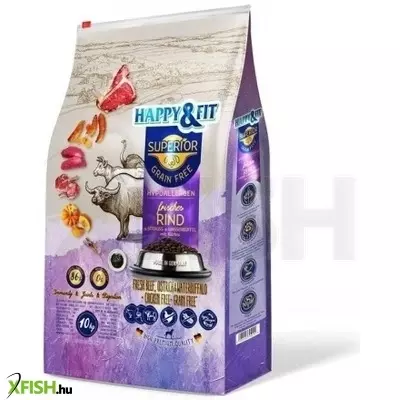 Happy&Fit Superior Hipoallergén Friss marha, strucc, vízibivaly, sütőtökkel 10kg