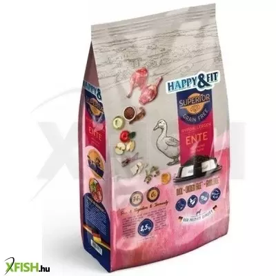 happy&fit superior gf hypo kacsával, halolajjal és almával 2,5kg
