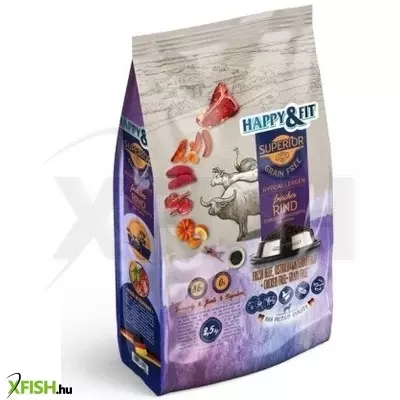 happy&fit superior hipoallergén friss marha, strucc, vízibivaly, sütőtökkel 2,5kg