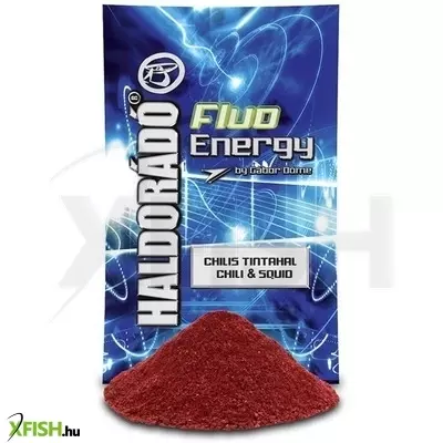 Haldorádó Etetőanyag Fluo Energy - Chilis Tintahal / Chili & Squid 800 G