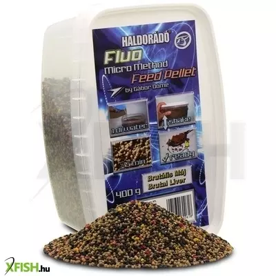 Haldorádó Fluo Micro Method Feed Pellet - Brutális Máj 400G 2mm