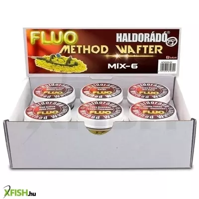 Haldorádó Fluo Method Wafter 8 Mm - Mix-6 / 6Íz Egy Dobozban Feeder Horog Pellet
