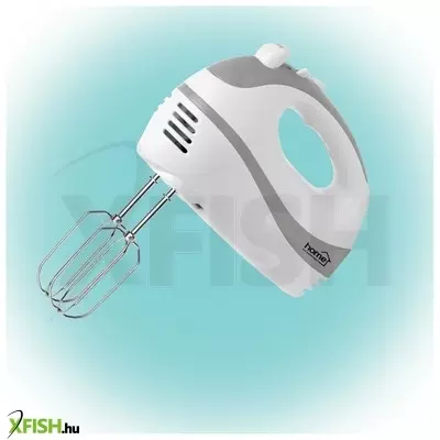 Home hg km 18 kézi mixer, teljesítmény 250 w, 5 sebességfokozat, turbo fokozat, habverő és dagasztó karok, fehér