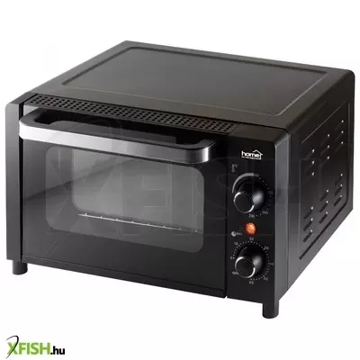 Home hg ms 10 mini sütő termosztáttal, teljesítmény 1050 w, 9 literes, max. 230 °c, dupla üvegezésű ajtó, fekete