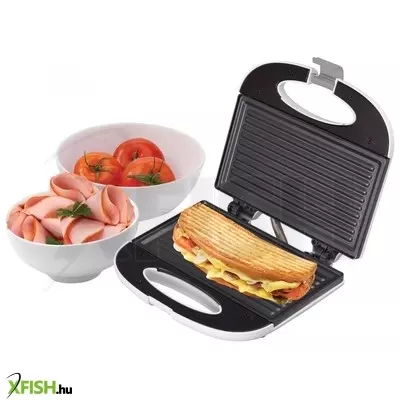 Home hg p 01 panini szendvicssütő, teljesítmény 750 w, tapadásmentes sütőfelület, jelzőfények