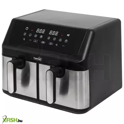 Home hgaf29 duplakosaras forrólevegős sütő, 2 X 4,5l, 2000 w, digitális vezérlés, 8 féle üzemmód