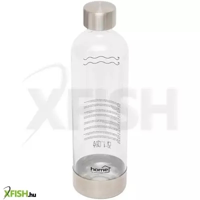 Home hgszg1000p vizes palack, hgszg1000 szódagéphez, bpa mentes, pet műanyag, rozsdamentes acél fedő és talp, 1 L, 850 ml szénsavasítható