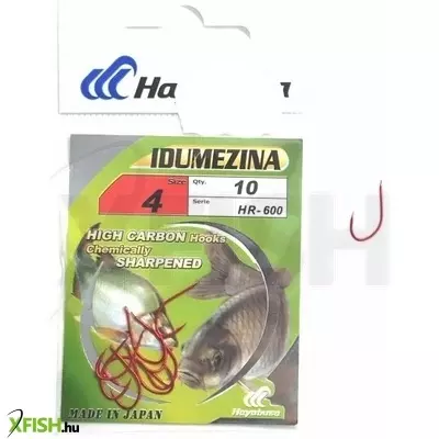 Hayabusa Hr600 Izumejina Pontyozó Horog Piros 4 10 db/csomag