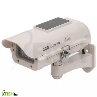 Home hsk 130 kültéri napelemes álkamera, élethű megjelenés, ip44 vízálló, dönthető és forgatható, folyamatos villogó piros led, akkumulátoros tápellátás