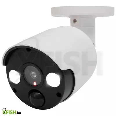 Home hsk 140 kültéri álkamera lámpával, élethű megjelenés, piros fény, dupla LED lámpa mozgás- és fényérzékelővel, elemes tápellátás