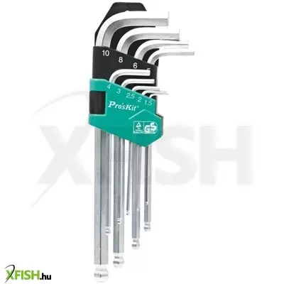 Sma proskit hw-229b imbuszkulcskészlet, gömbfejű fél, króm-vandánium, 9 darabos
