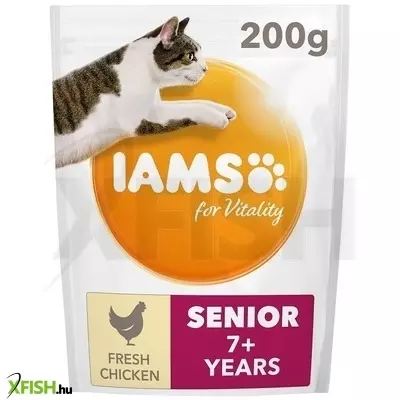 Iams Cat Senior csirke macskatáp 200g
