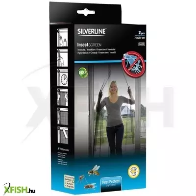 Silverline in 22455 szúnyogháló ajtóra, sűrű szövésű antracitszürke 2db