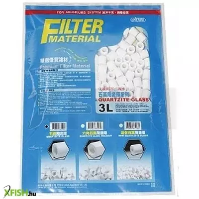 Ista quartzite glass mini kerámiagyűrű akváriumi és kerti tó szűrőanyag - 3 liter