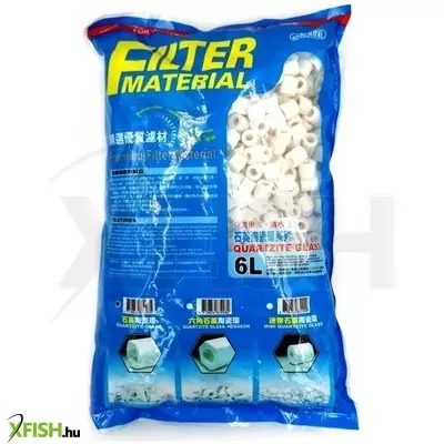 Ista quartzite glass mini kerámiagyűrű akváriumi és kerti tó szűrőanyag - 6 liter