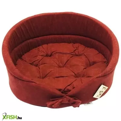 Diamsil kisállat fekhely masnis bordó - 01 méret 41*34*23cm