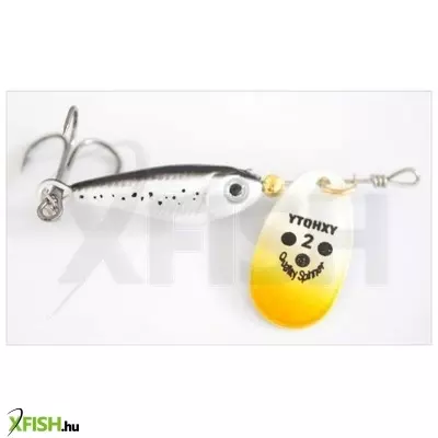 Yamashiro Spinfish Szürke Fehér Körforgó Villantó 4cm 13g 1db/csomag