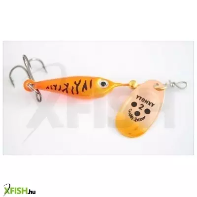 Yamashiro Spinfish Narancs Csíkos Körforgó Villantó 4cm 13g 1db/csomag