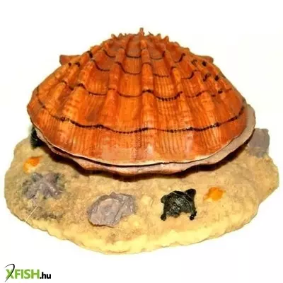 Kairui aquarium arts barna kagyló buborékoló akvárium dekoráció - ka-249 (13x13x7cm)