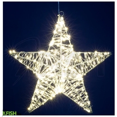 Dekorációs termékek home kad40 csillag fém dekoráció, 320db melegfehér micro led, fém kivitel, 5m tápkábel, adapteres tápellátás, beltéri kivitel