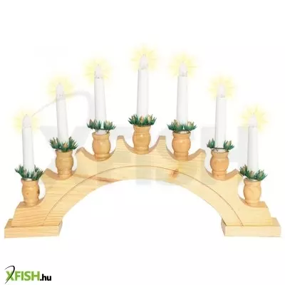 Dekorációs termékek home kad 02 gyertyapiramis, 7 db izzó, lakkozott fa, l7d
