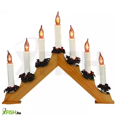 Dekorációs termékek home kad 07 gyertyapiramis, 7 db izzó, lakkozott fa, l2040c/e10