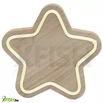 Home kad 27 fa asztaldísz, csillag, LED neon-light szalag, melegfehér