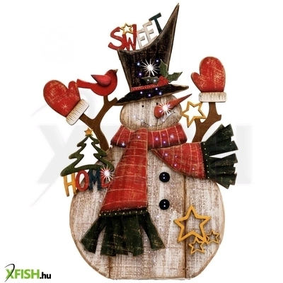 Dekorációs termékek home kad 34 optikai szálas asztali dísz, festett fa hóember, színes fénypontok