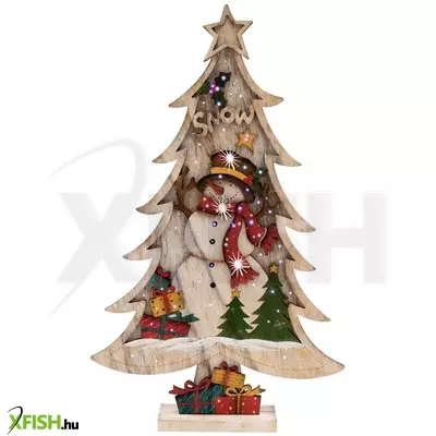 Dekorációs termékek home kad 35 optikai szálas asztali dísz, festett fa, fehér fenyő, színes fénypontok