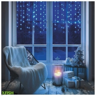 Dekorációs termékek home kaf50dledwh dot led-es fényfüggöny, 50db hidegfehér dot led, 81cm, állófényű, adapteres tápellátás, beltéri kivitel