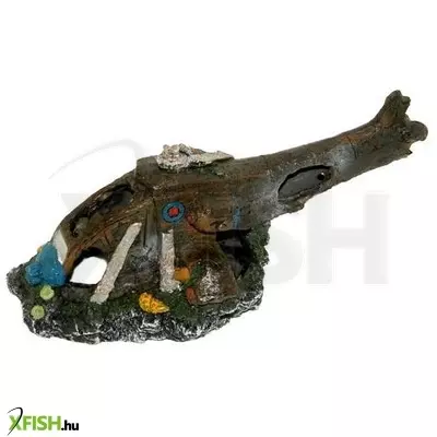 Kairui aquarium arts helikopter akvárium dekoráció - kb-1102c (30x13x14cm)