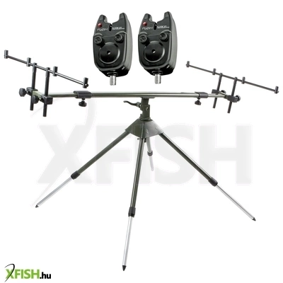 Nevis Profi Carp Rod Pod Szett Elektromos Kapásjelzőkkel