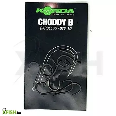 Korda Choddy B Horog Size 4 Barbless 10db/cs