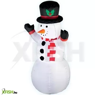 Dekorációs termékek home kd 120 H felfújható hóember, 3 db led, beépített ventilátor, 4 db leszúró, kültéri, beltéri