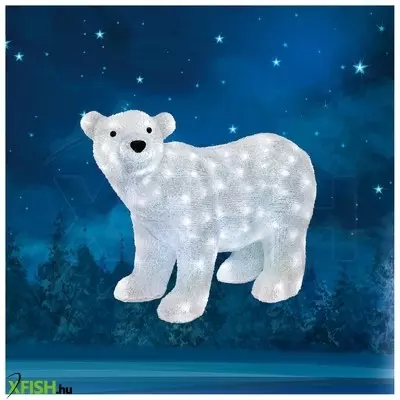 Dekorációs termékek home kda 6 akril jegesmedve, 120 db led, ip44, kültéri, beltéri