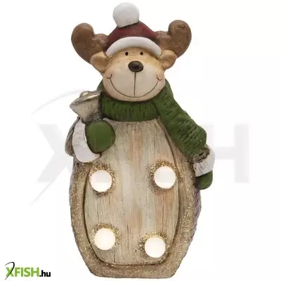 Dekorációs termékek home kdc 17 led-es kerámia rénszarvas asztali dísz, 4 db LED