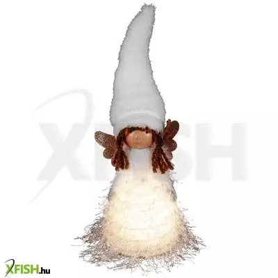 Dekorációs termékek home kdc 27 kerámia-plüss angyalka dekoráció, 1 db LED